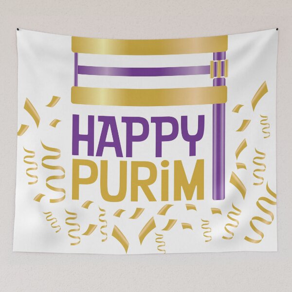Item preview, Purple Gold Happy Purim and Grogger  designed and sold by sigdesign.