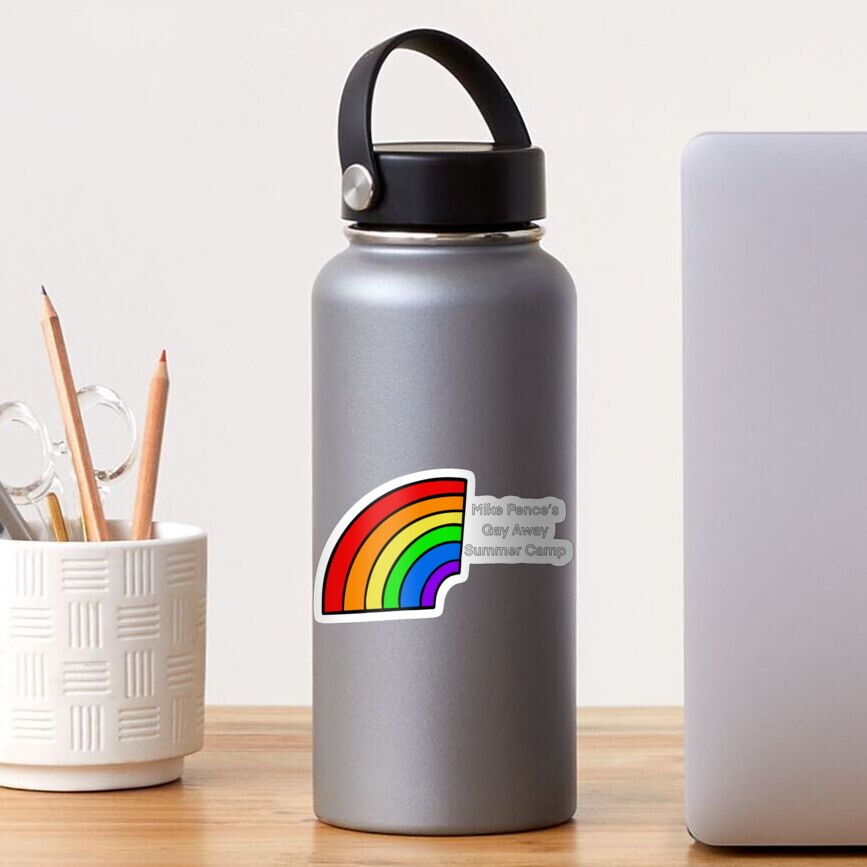 Mike Pence S Gay Away Summer Camp Logo Sticker Sticker By Turtle904 Redbubble