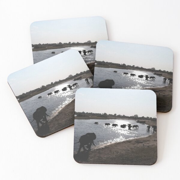 Item preview, Elephant River Watercolour designed and sold by munkeymomo.