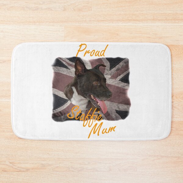Item preview, Proud Staffie Mum - British Flag   designed and sold by SadSacDesigns.