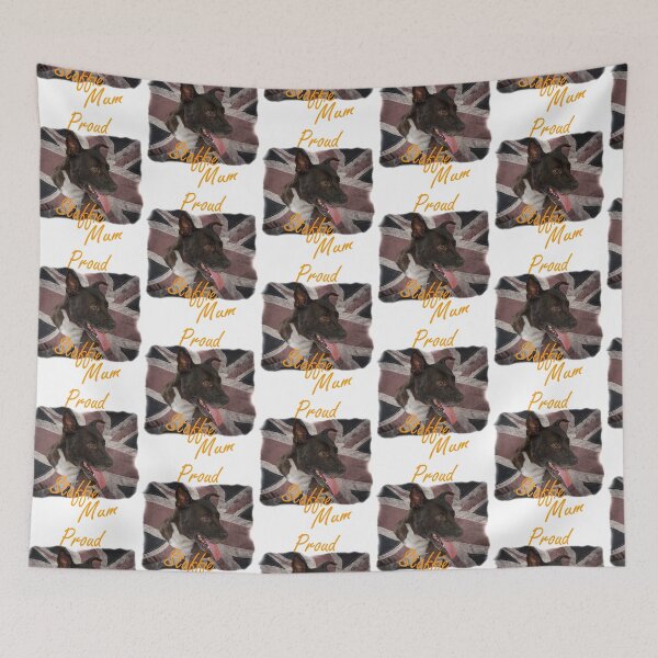 Item preview, Proud Staffie Mum - British Flag   designed and sold by SadSacDesigns.