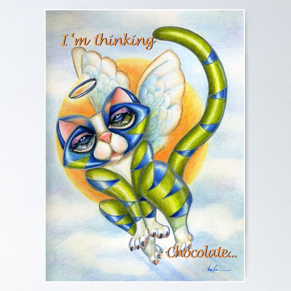 Item preview, Heavens I'm Thinking Chocolate, Greeting Card designed and sold by Alma Lee.