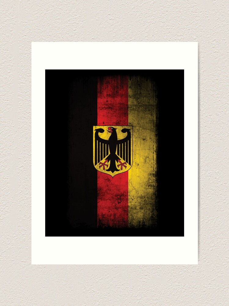 Deutschland Flagge Adler Wappen Bundesadler Kunstdruck Von Beltschazar Redbubble