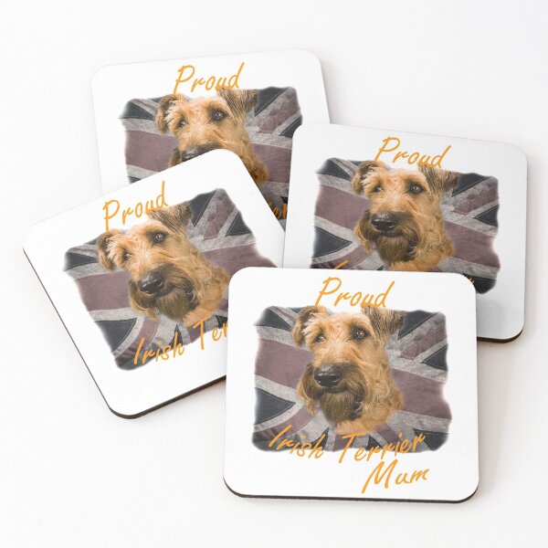 Artikelvorschau, Stolze Irish Terrier Mum - Britische Flagge entworfen und verkauft von SadSacDesigns.