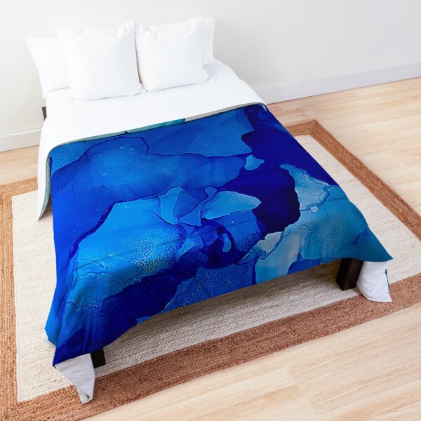 Inking in Blues Comforter