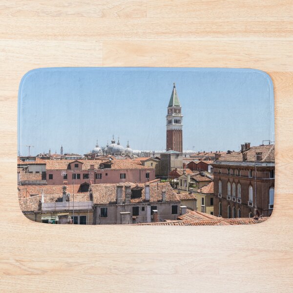 Item preview, Classic Venetian - Terracotta Rooftops with Saint Mark Basilica Domes and Bell Tower designed and sold by Georgia Mizuleva.