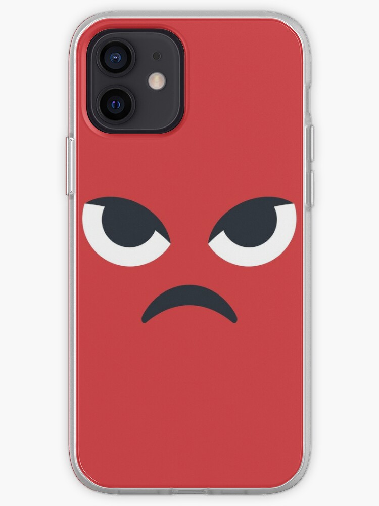 Angry Smiley Red Face Rage Grumpy Emoji Emoticon Iphone Case Cover By Torch Redbubble