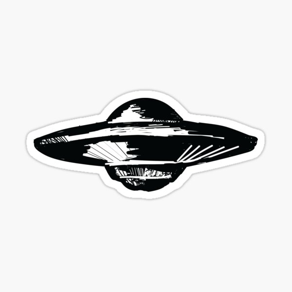 UFO flying vehicle Sticker