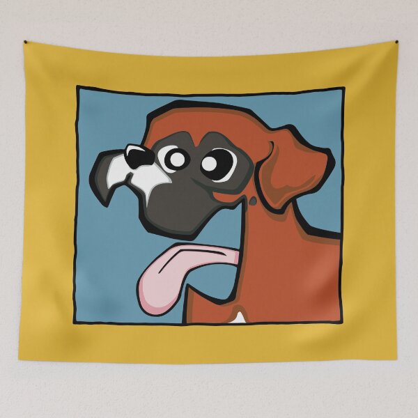 Item preview, Boxer - Red (Face) YELLOW BG designed and sold by TheChicken.