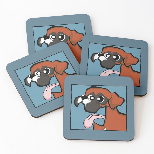 Item preview, Boxer - Red (Face) BLUE BG designed and sold by TheChicken.