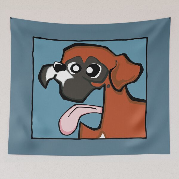Item preview, Boxer - Red (Face) BLUE BG designed and sold by TheChicken.