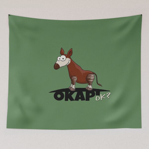 Item preview, Funky Cute Cartoon Okapi Ok? Comic Forest Giraffe Fun designed and sold by Skizzenmonster.