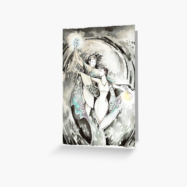 The Sun and The Moon as Lovers Greeting Card