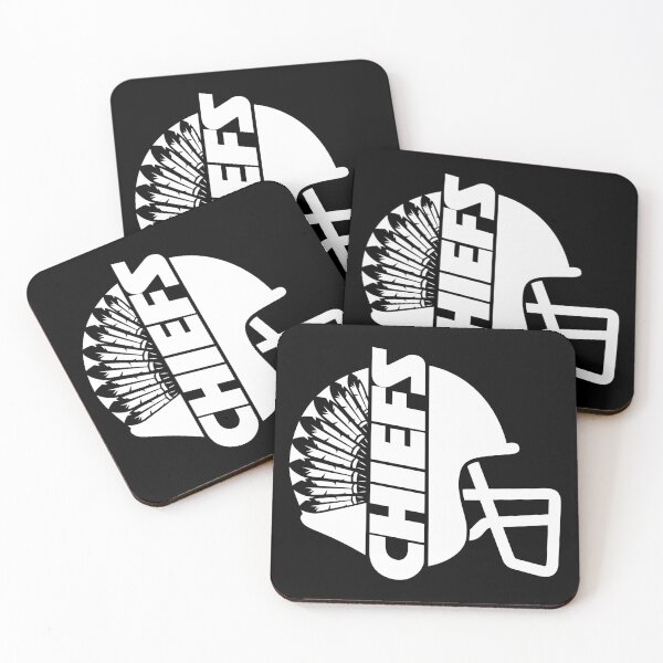 NFL Kansas City Chiefs vector drawn Coasters (Set of 4)