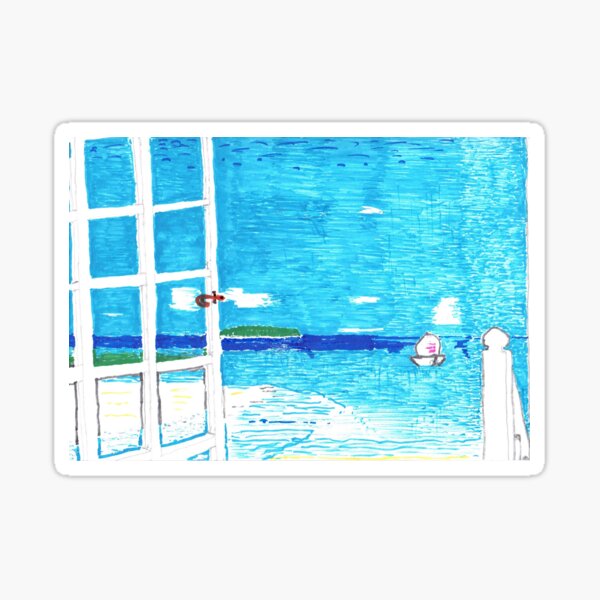 Summer Sea View Sticker