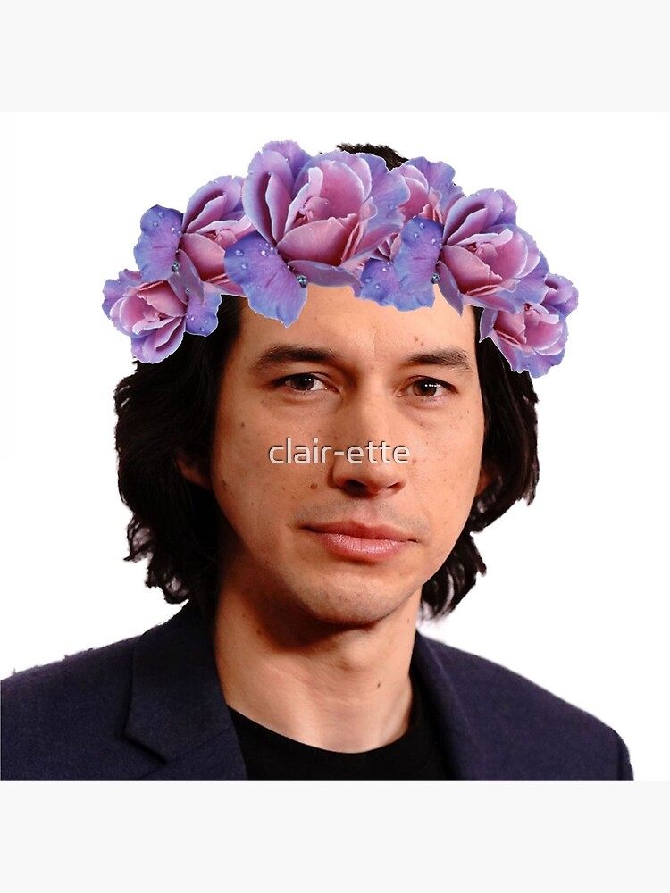 Adam Driver / Crown of flowers Poster by clair-ette