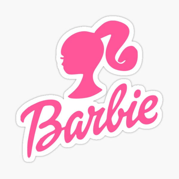 barbie logo sticker