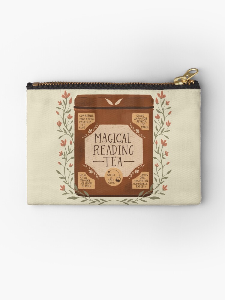Thumbnail 1 of 4, Zipper Pouch, Magical Reading Tea designed and sold by ohjessmarie.