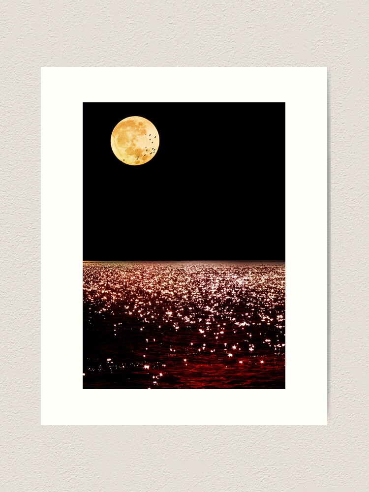 Thumbnail 2 of 3, Art Print, Sea Moon designed and sold by Ron C. Moss.
