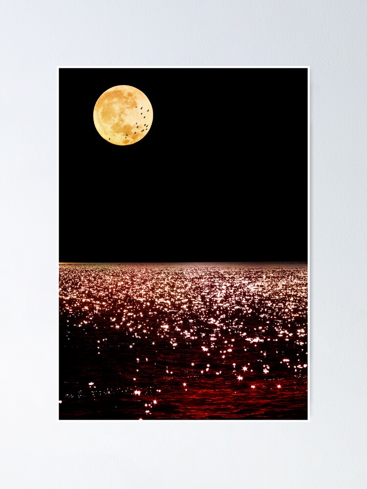 Thumbnail 1 of 3, Poster, Sea Moon designed and sold by ronmoss.
