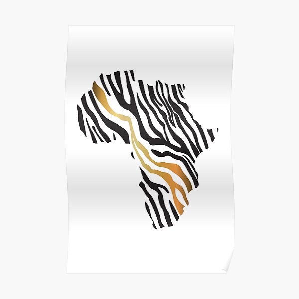 AFRICAN PATTERN Sizes A5 to A0 **FREE DELIVERY** Zebra Poster Picture Print