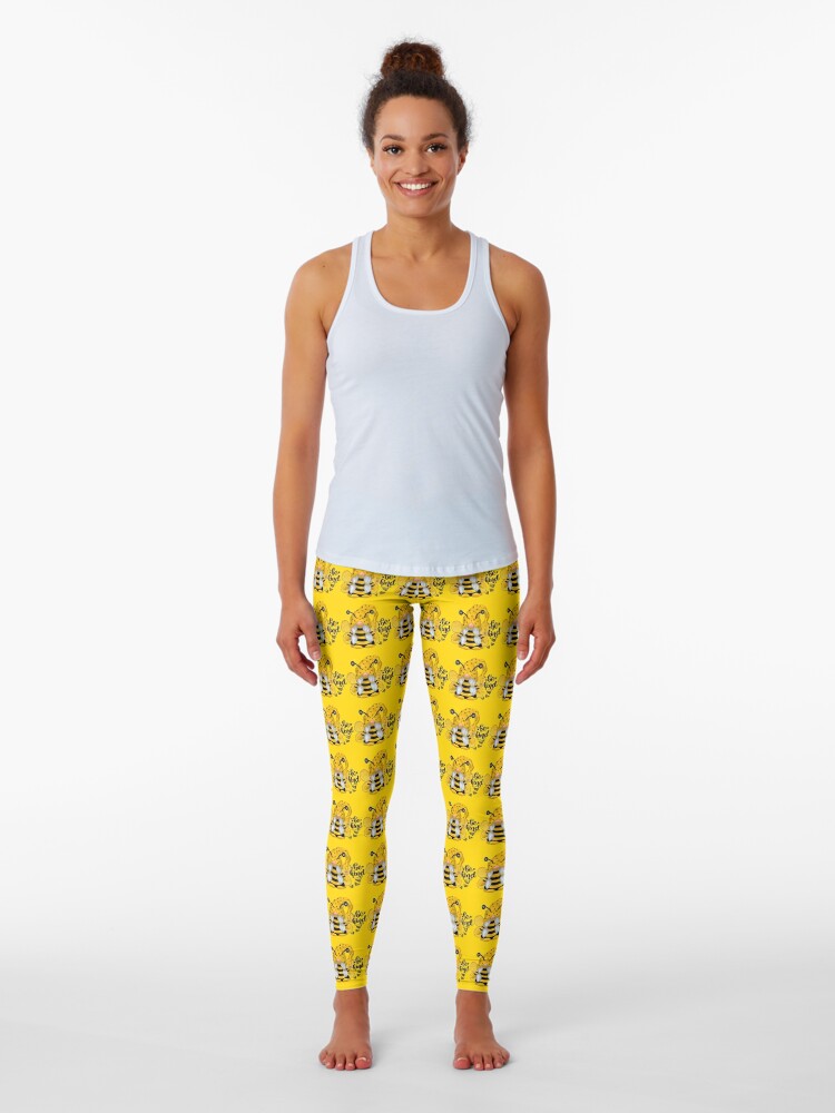 Download Bee Kind Gnome Leggings By Badaudesign Redbubble