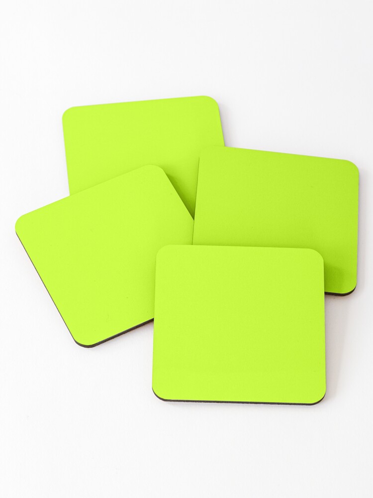 C0ff0c Hex Code Web Color Lemon Lime Yellow Neon Coasters Set Of 4 By Creativec71 Redbubble