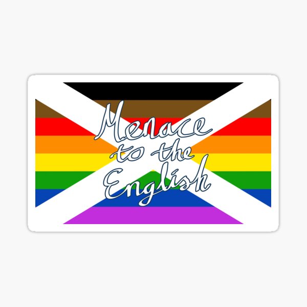 Menace to the English- LGBT+ Rainbow Flag Sticker