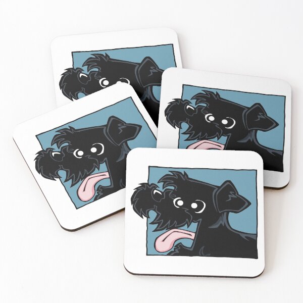 Item preview, Miniature Schnauzer - Black (Face) WHITE BG designed and sold by TheChicken.
