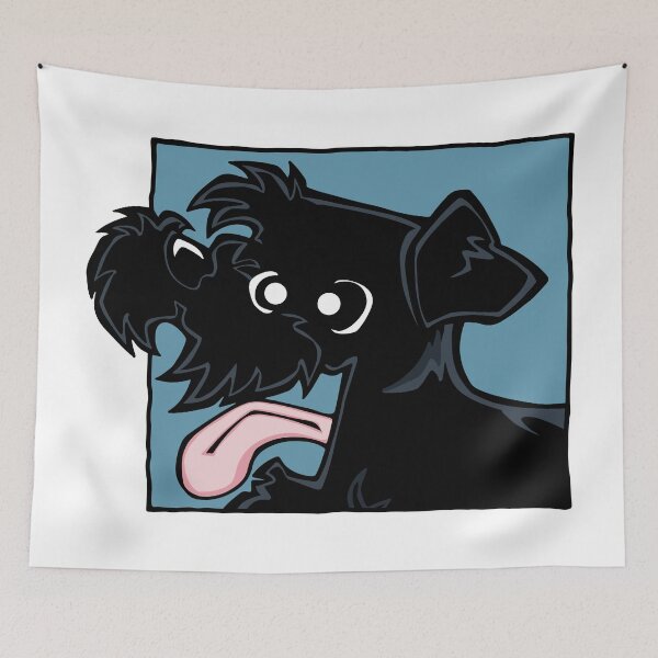 Item preview, Miniature Schnauzer - Black (Face) WHITE BG designed and sold by TheChicken.
