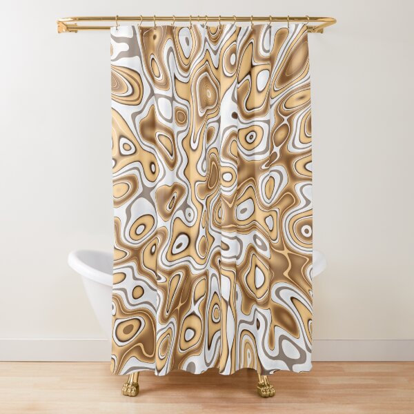Abstraction of amber Shower Curtain