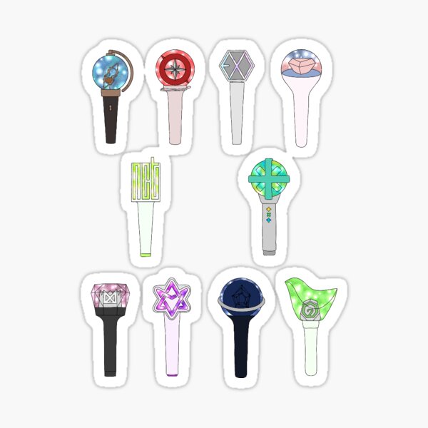 Hand-made Kpop EXO BTS Wanna one NCT Official Light Stick head cover CANDY strap 