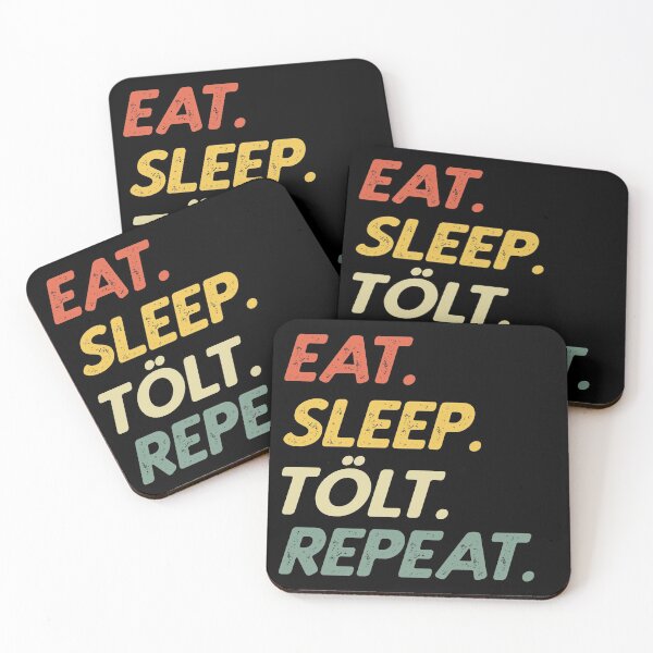 Item preview, Eat Sleep Tölt Repeat Retro Horse Riding Gait Icelandic Iceland Gift designed and sold by Style4You24.