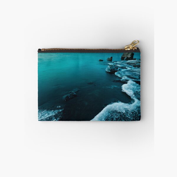 Item preview, Ice on the lake shore and northern lights landscape designed and sold by Juhku.