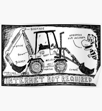 Backhoe Internet Poster