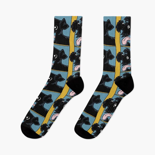 Item preview, Miniature Schnauzer - Black (Face) YELLOW BG designed and sold by TheChicken.