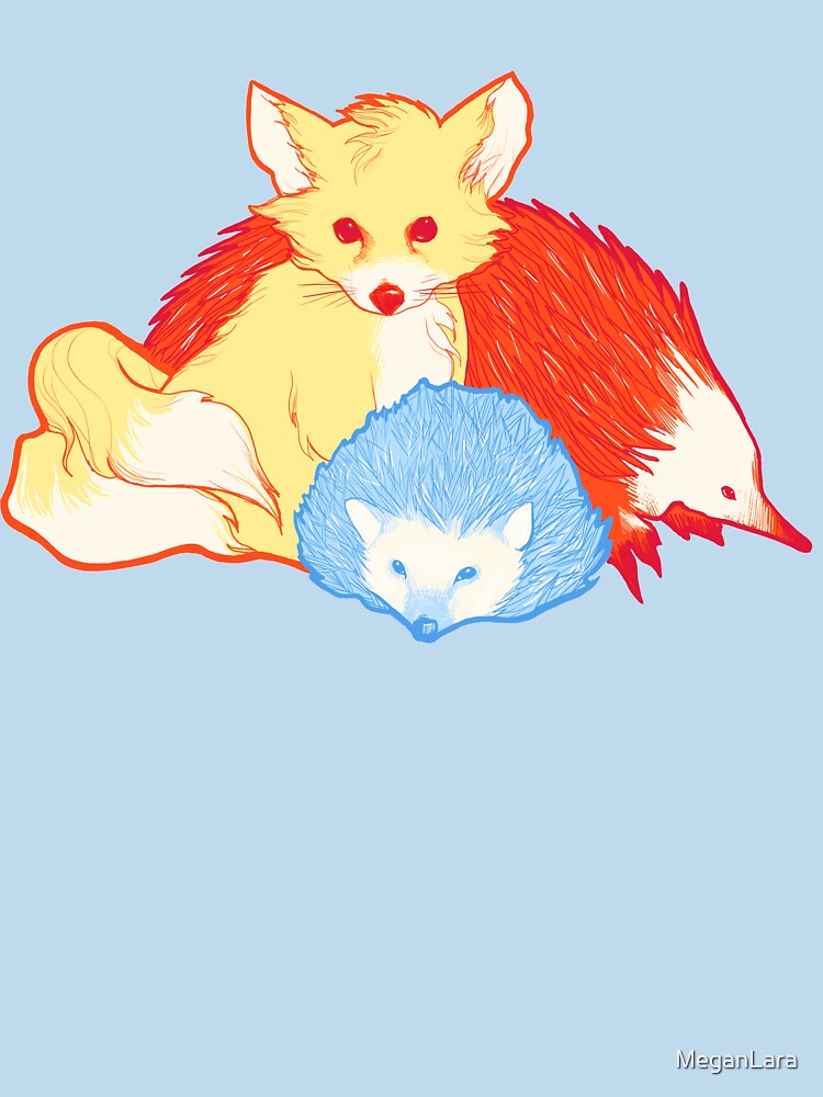 Imagen 7 de 7, Camiseta esencial con la obra Amigos rápidos, diseñada y vendida por MeganLara.