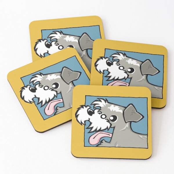 Item preview, Miniature Schnauzer - Salt and Pepper (Face) YELLOW BG designed and sold by TheChicken.