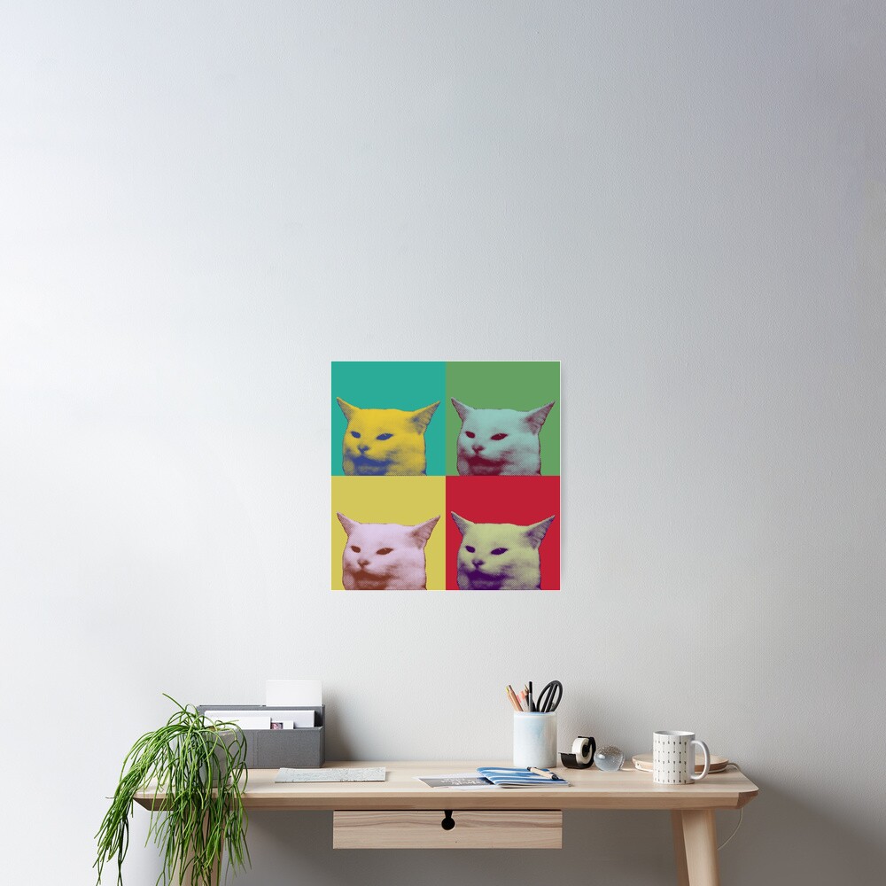 pop-art-yelling-cat-meme-poster-by-jimmyfenomeno-redbubble