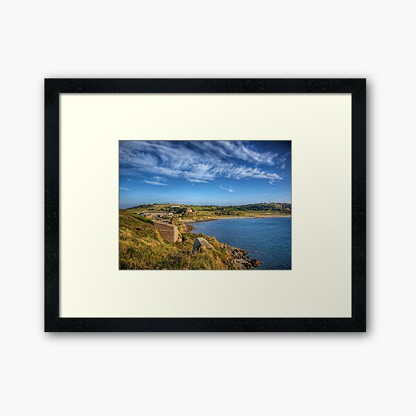 Braye and the Arsenal from Roselle - Alderrney Framed Art Print