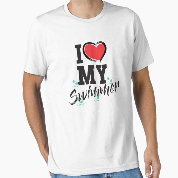 I Love My Swimmer Shirt Cool Swim Mom Gift