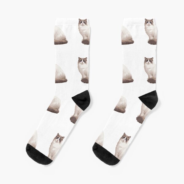 Ragdoll kitty Blue bicolor Socks