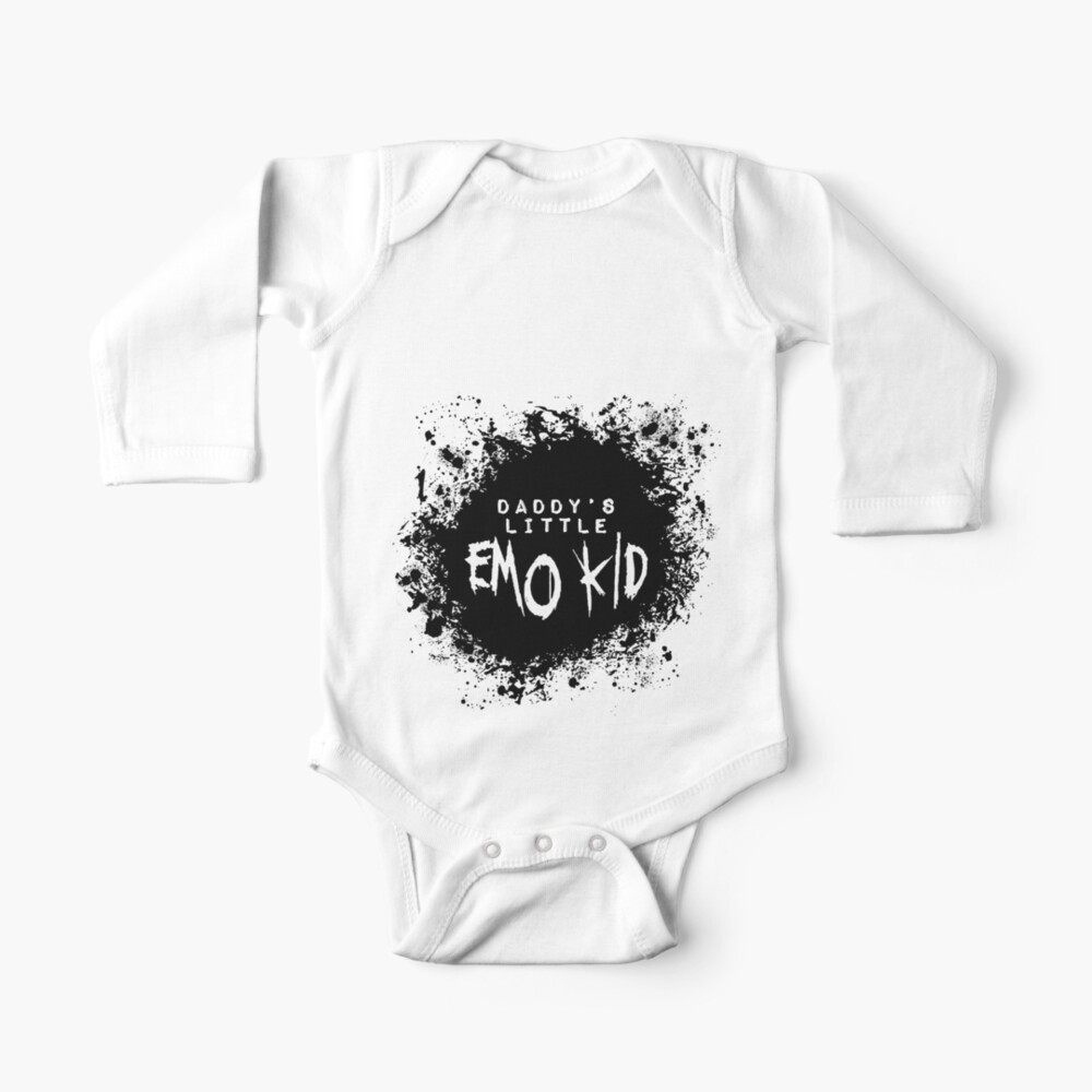 Daddy S Little Emo Kid Baby One Piece By Emeemo Redbubble