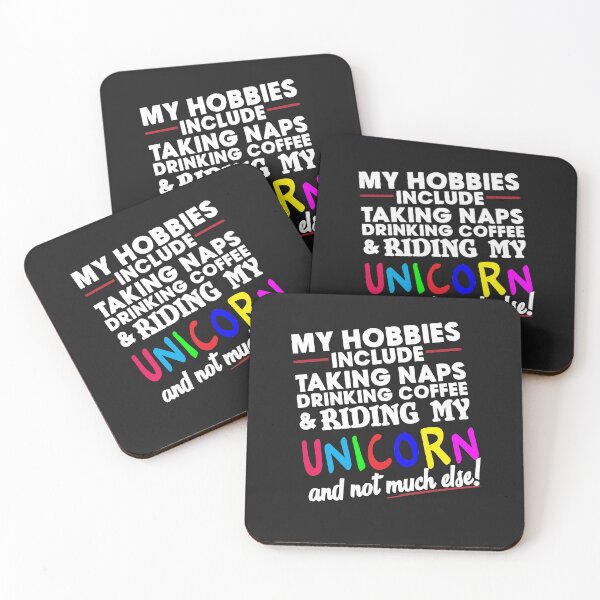 Item preview, My Hobbies Naps Coffee Unicorn designed and sold by WelderSurgeon.