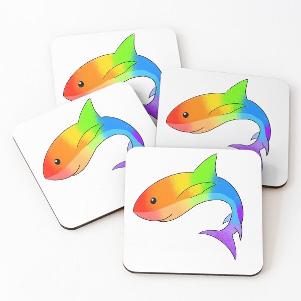 Item preview, LGBTQ Flag Shark designed and sold by ThatAesthetic.