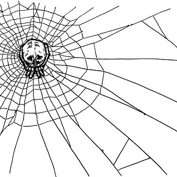 Artwork thumbnail, Skull Spider and Its Web by oekart by oekart