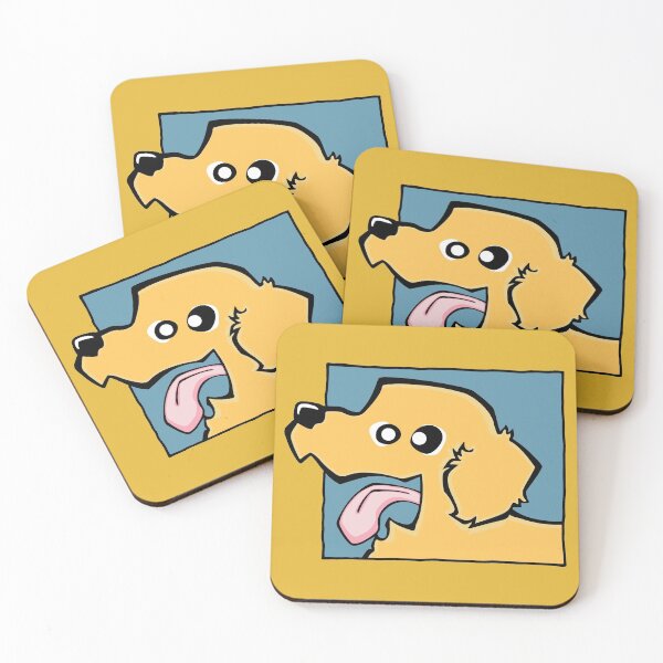 Item preview, Golden Retriever - Light Golden (Face) YELLOW BG designed and sold by TheChicken.