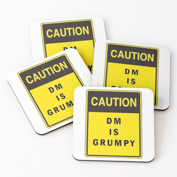 Item preview, CAUTION: DM IS GRUMPY designed and sold by DoodleDashCollective.