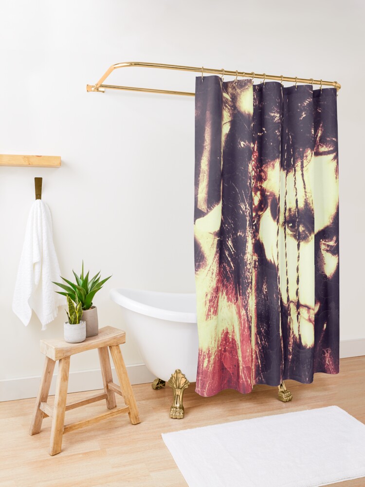 Alternate view of demon lady Shower Curtain