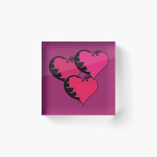 Item preview, Triple Scroll Heart Magenta Background designed and sold by Izzy Clarence.